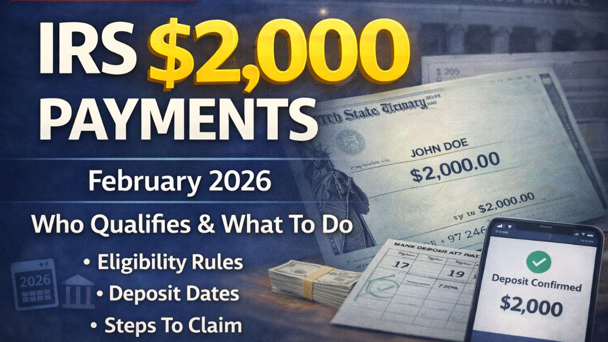 IRS Announces $2000 Payments for February 2026